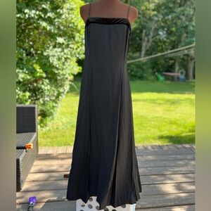 90s Vintage J R Nites by Caliendo Matte Black Formal Maxi Dress Size 14